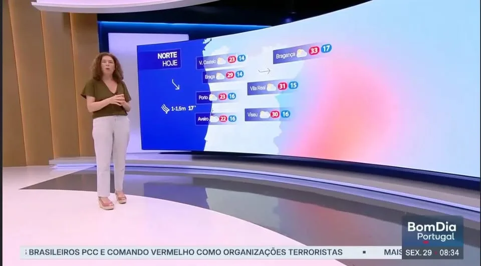 Previsão do estado do tempo 
RTP 1, 29 -5-2026
Informação sempre atualizada em …