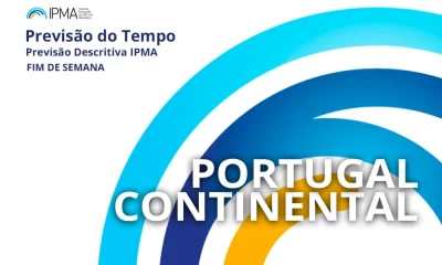 Previsão para o fim de semana – Portugal continental 

 RESUMO:
Períodos de chu…