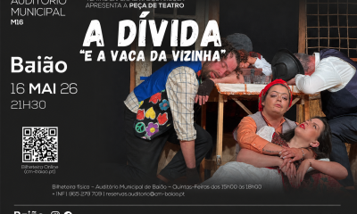 Teatro Experimental de Arouca apresenta comédia “A Dívida e a Vaca da Vizinha” em Baião a 16 de maio