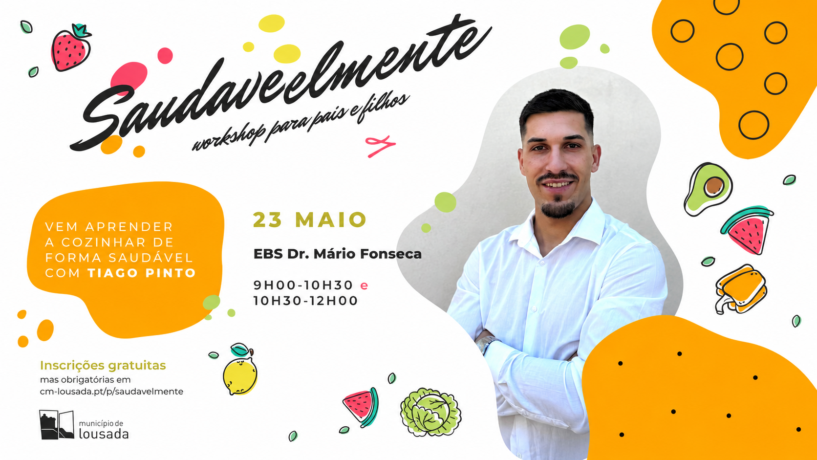 Workshop “Saudavelmente” ensina pais e filhos a cozinhar de forma saudável em Lousada a 23 de maio
