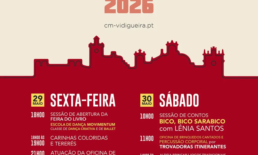 Vidigueira promove Feira do Livro com concertos, magia e encontros com escritores
