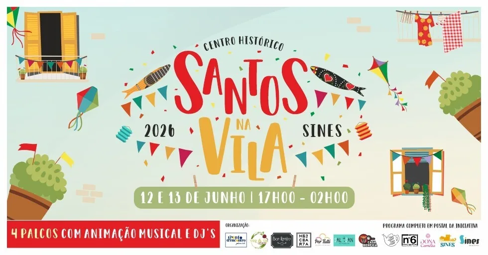 Sines: Centro histórico celebra os “Santos na Vila” com quatro palcos e petiscos tradicionais