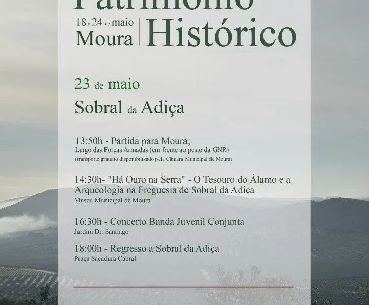 Moura celebra 24.ª Semana do Património Histórico com destaque para Sobral da Adiça