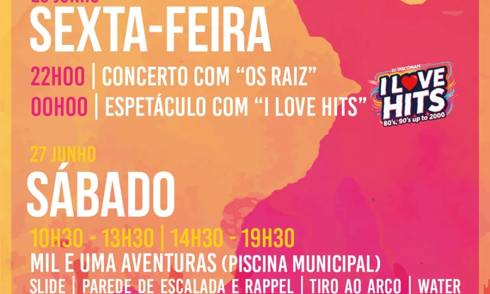 FIM DE SEMANA DA JUVENTUDE 2026 | 26 E 27 JUNHO | LARGO DE SÃO JOÃO
26 JUNHO | S…