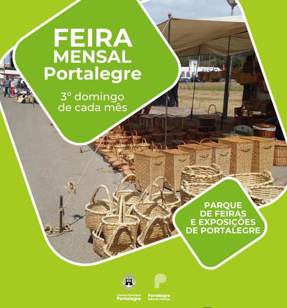 Feira Mensal de Portalegre, no domingo, dia 21 de junho de 2026, no Parque de Fe…