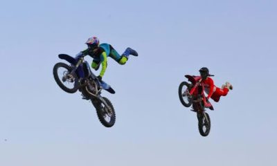 Público presente no Jardim do Fosso maravilhado com acrobacias aéreas realizadas…