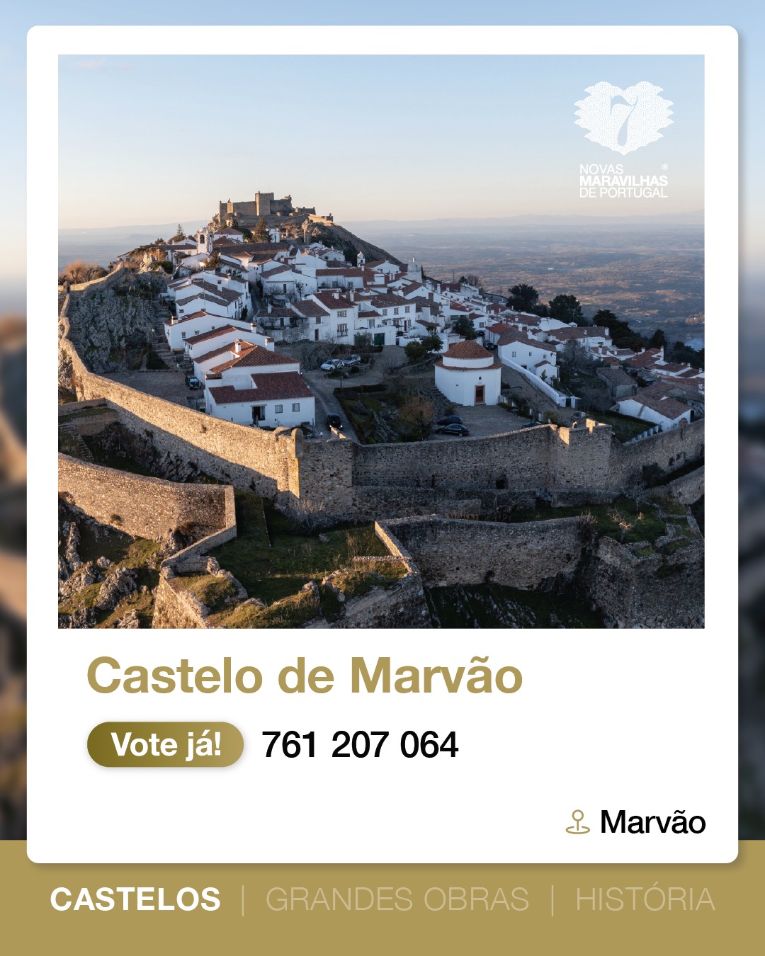 Castelo de Marvão finalista da região Alentejo e Ribatejo, às 7 Novas Maravilha…