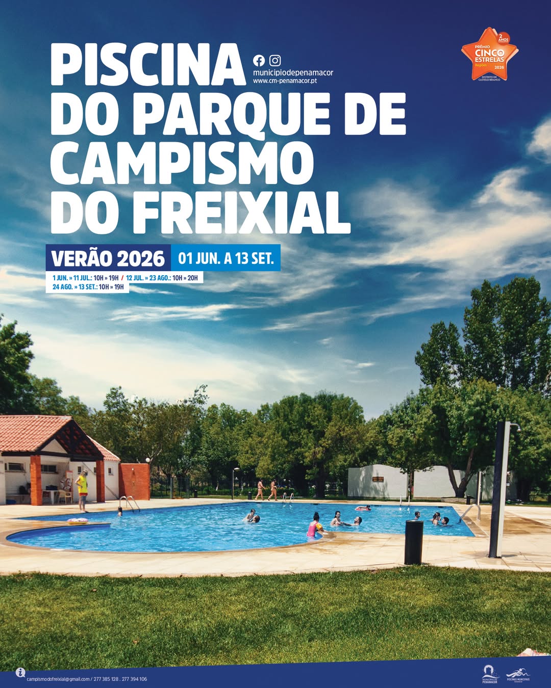 Piscina do Parque de Campismo do Freixial aberta até setembro

A Piscina do Parq…