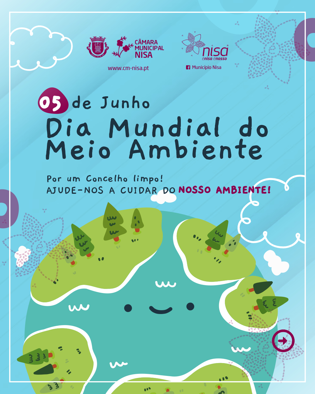 𝐀𝐣𝐮𝐝𝐞-𝐧𝐨𝐬 𝐚 𝐜𝐮𝐢𝐝𝐚𝐫 𝐧𝐨 𝐧𝐨𝐬𝐬𝐨 𝐚𝐦𝐛𝐢𝐞𝐧𝐭𝐞! 

Neste Dia Mundial do Ambiente, recordam…