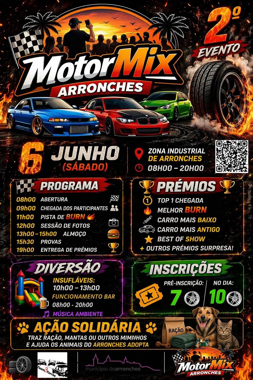 2.º SHOW MOTORMIX

(Integrado nas Festas de São João)

Dia 6 de junho (sábado), …