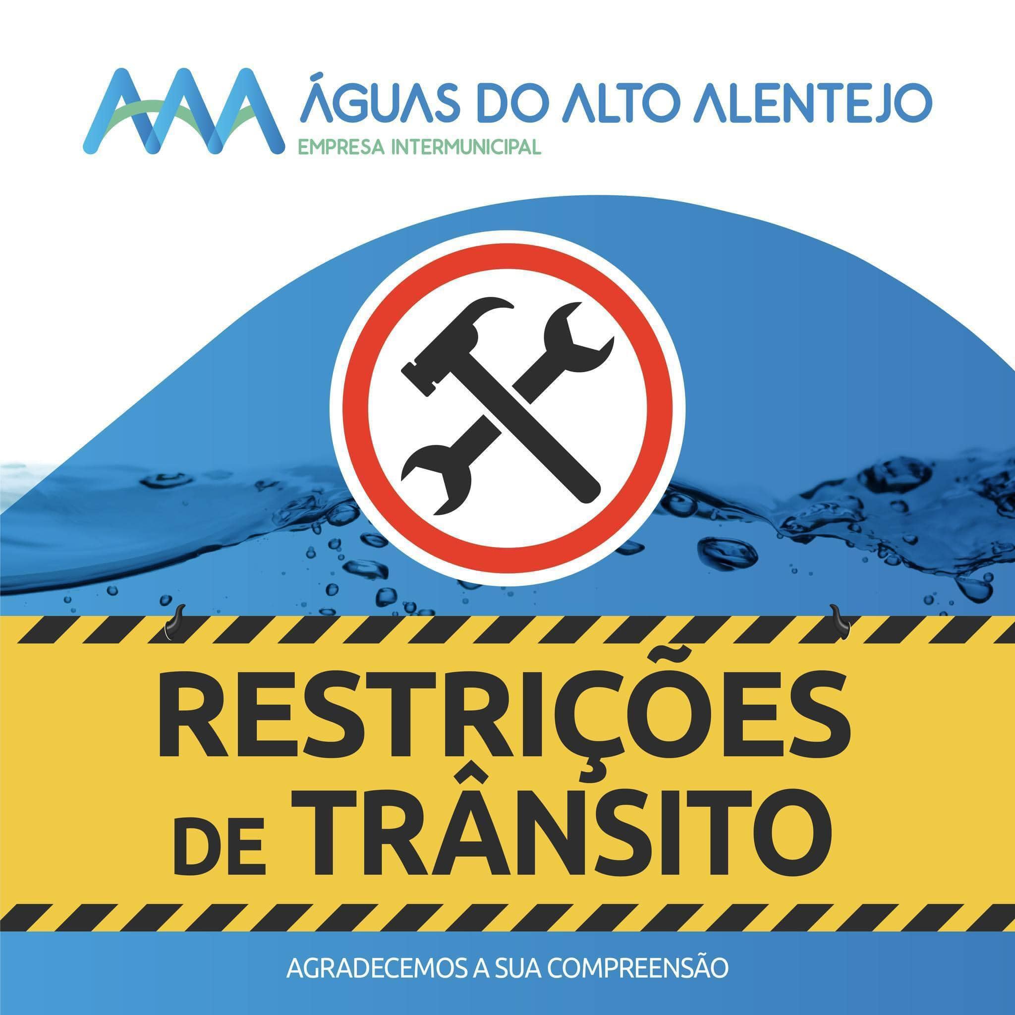 ÁGUAS DO ALTO ALENTEJO – AVISO N.º 160 / 2026

RESTRIÇÕES DE TRÂNSITO

A Águas d…