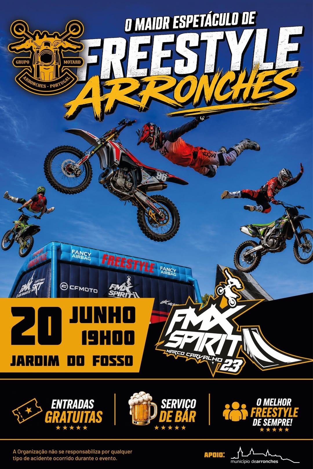 ESPETÁCULO DE FREESTYLE

(Integrado nas Festas de São João)

Dia 20 de junho (sá…