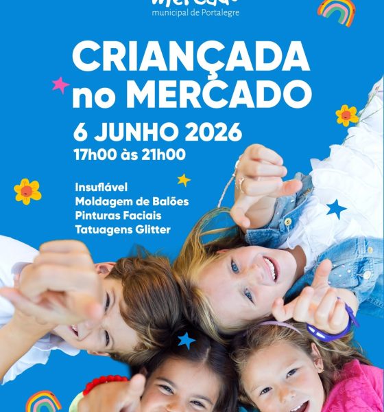 “Criançada no Mercado”, dia 6 de junho, a partir das 17h00, no Mercado Municipal…