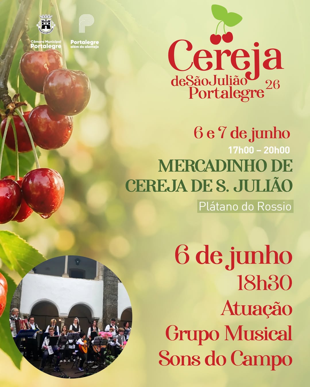 As cerejas de São Julião vêm à cidade 

Nos dias 6 e 7 de junho, entre as 17h00…