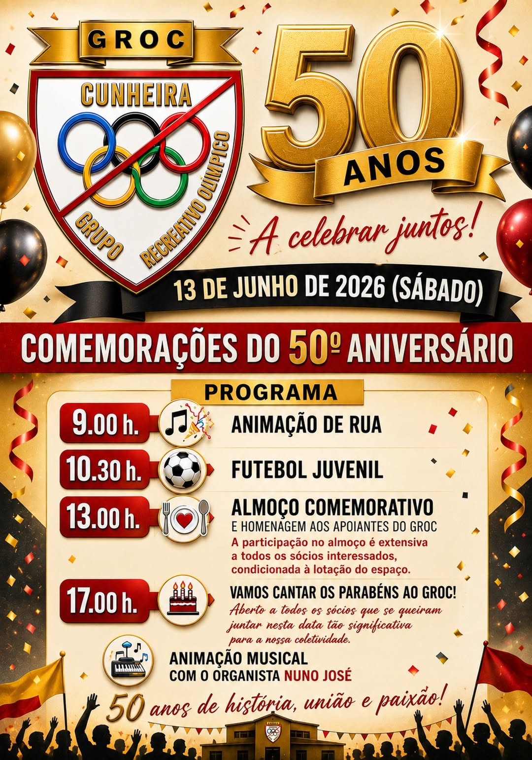 Comemorações do 50º Aniversário do GROC.
Informação adicional.
Os Sócios que se …