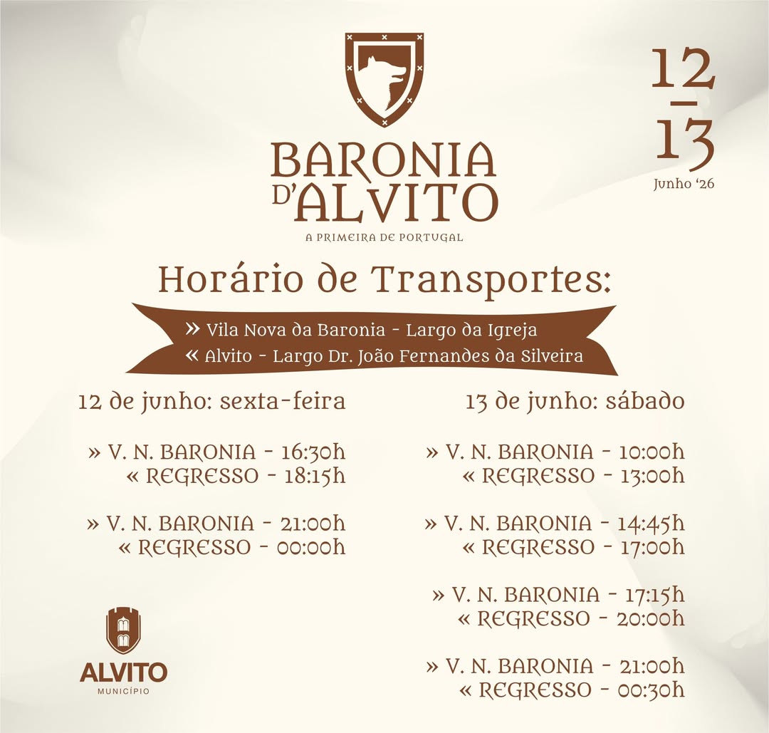 Baronia D’Alvito  

A Câmara Municipal de Alvito garante transporte entre Alvito…