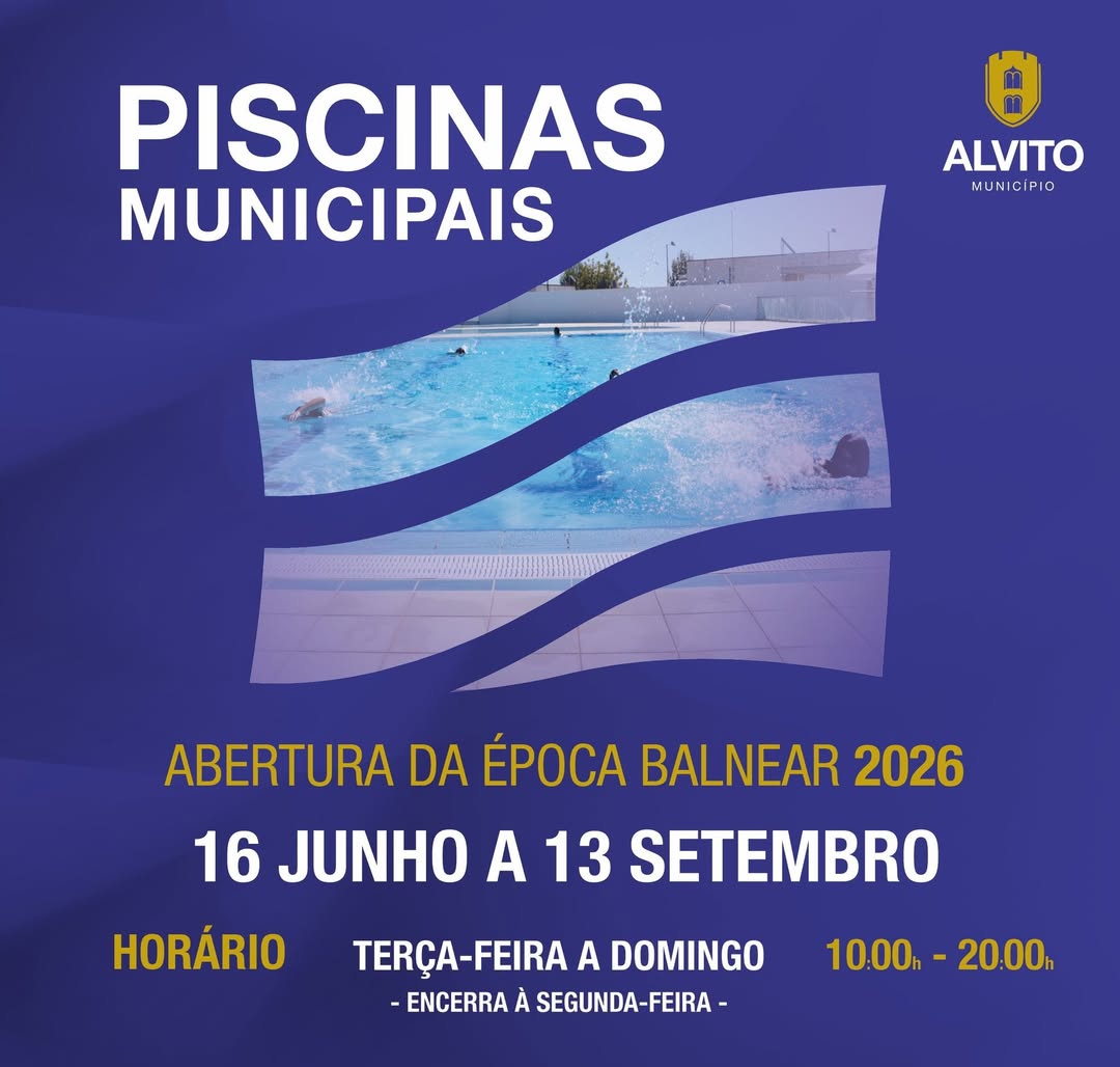 Piscinas Municipais de Alvito reabrem a 16 de junho

De 16 de junho a 13 de sete…