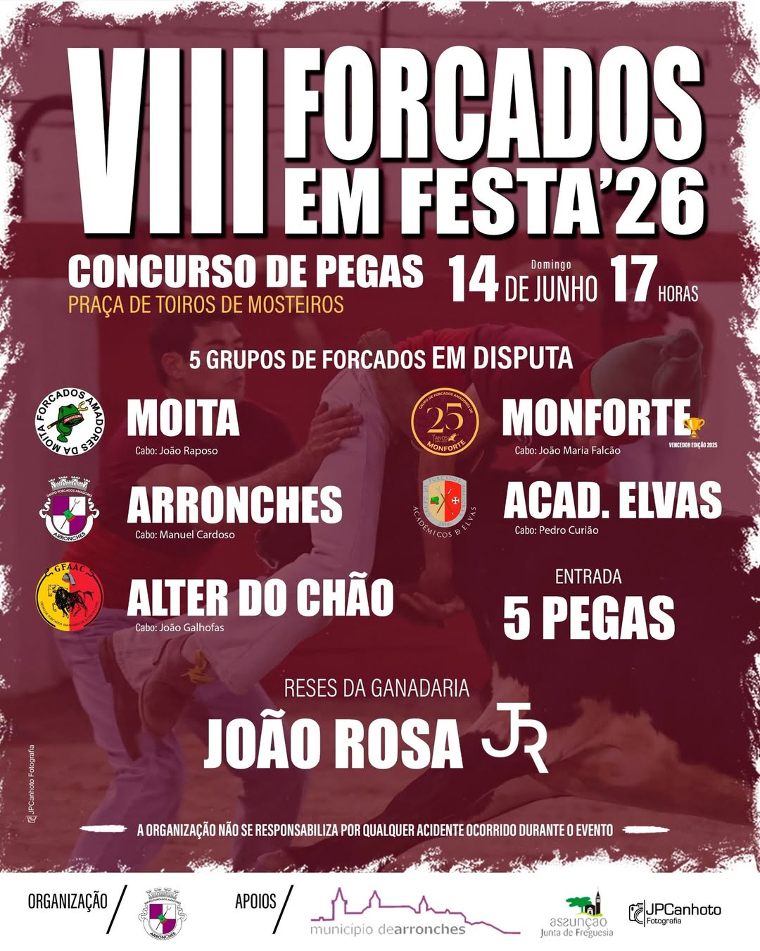 DIVULGAÇÃO

VIII FORCADOS EM FESTA | CONCURSO DE PEGAS

Dia 14 de junho (domingo…