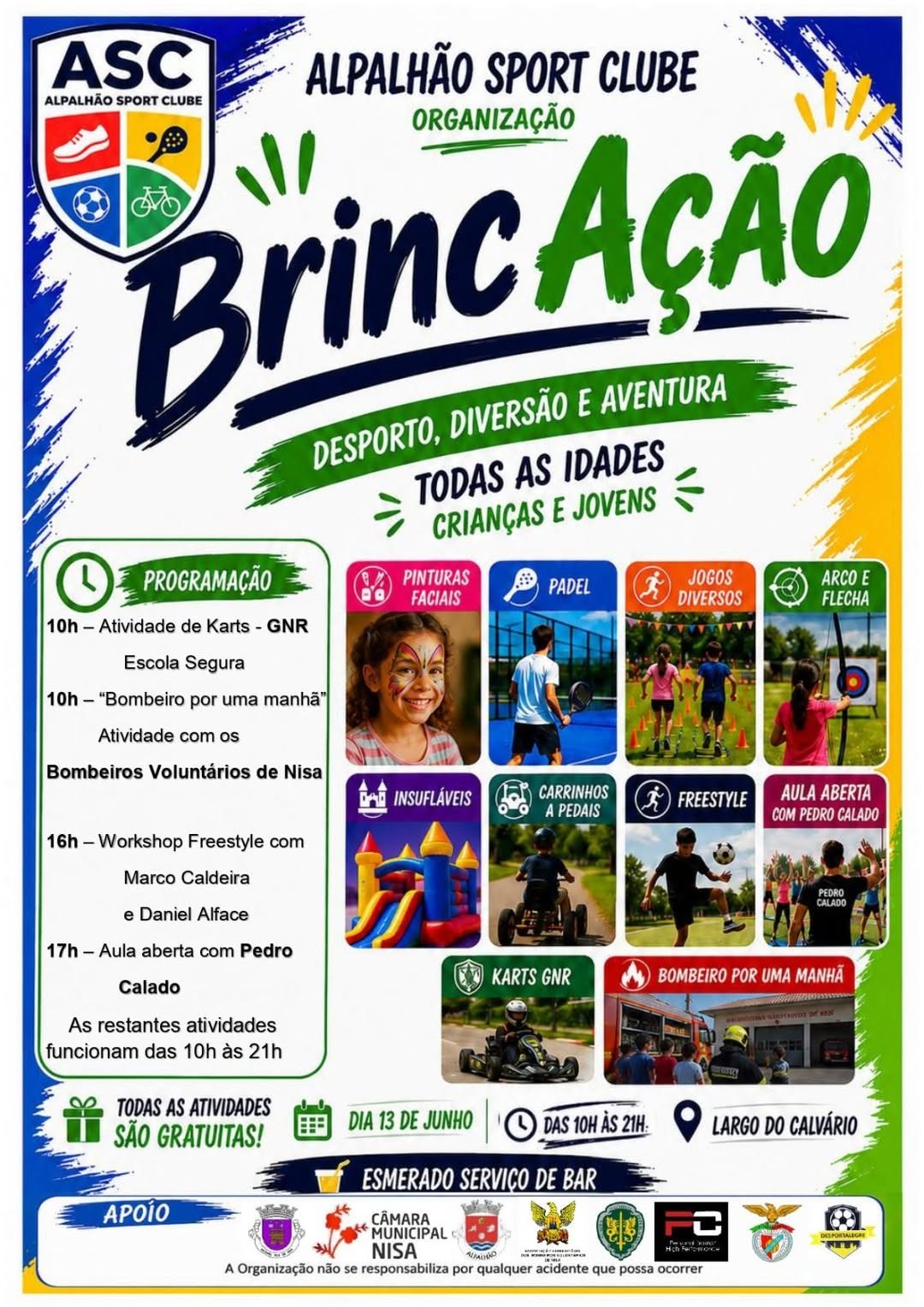 𝑴𝒖𝒏𝒊𝒄𝒊́𝒑𝒊𝒐 𝒅𝒆 𝑵𝒊𝒔𝒂 𝒂𝒑𝒐𝒊𝒂!
BrincAção
Largo do Calvário em Alpalhão | 13 de ju… 𝑴𝒖𝒏𝒊𝒄𝒊́𝒑𝒊𝒐 𝒅𝒆 𝑵𝒊𝒔𝒂 𝒂𝒑𝒐𝒊𝒂!
BrincAção
Largo do Calvário em Alpalhão | 13 de ju…