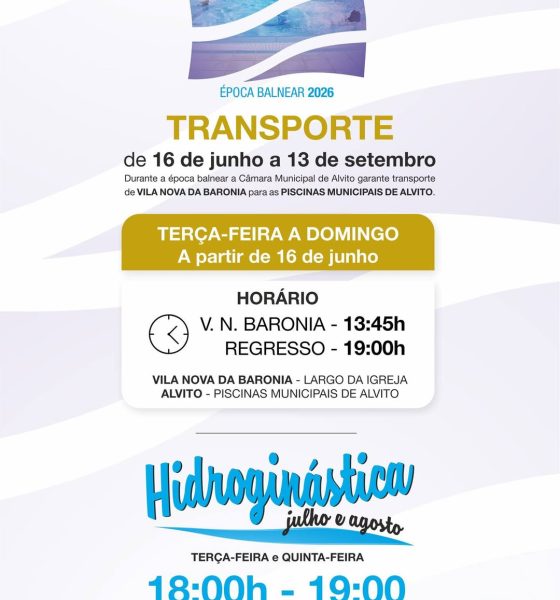 Transporte para as Piscinas Municipais

A Câmara Municipal assegura o transporte…