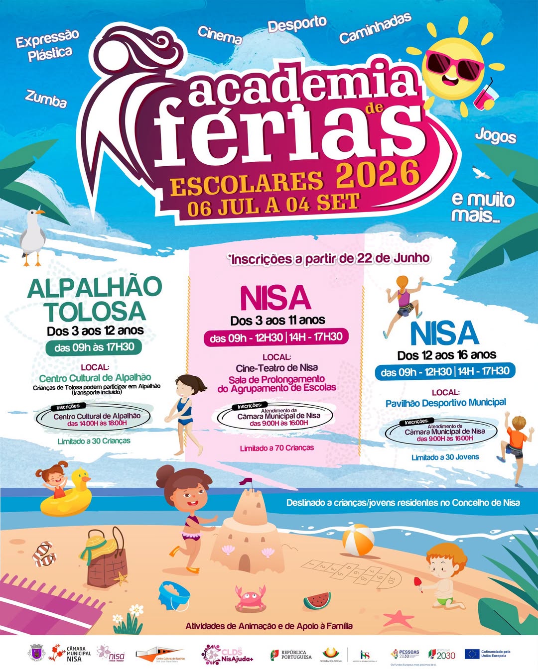 𝐀𝐜𝐚𝐝𝐞𝐦𝐢𝐚 𝐝𝐞 𝐅𝐞́𝐫𝐢𝐚𝐬 𝐄𝐬𝐜𝐨𝐥𝐚𝐫𝐞𝐬 𝟐𝟎𝟐𝟔
Estão de regresso as férias mais divertidas… 𝐀𝐜𝐚𝐝𝐞𝐦𝐢𝐚 𝐝𝐞 𝐅𝐞́𝐫𝐢𝐚𝐬 𝐄𝐬𝐜𝐨𝐥𝐚𝐫𝐞𝐬 𝟐𝟎𝟐𝟔
Estão de regresso as férias mais divertidas…