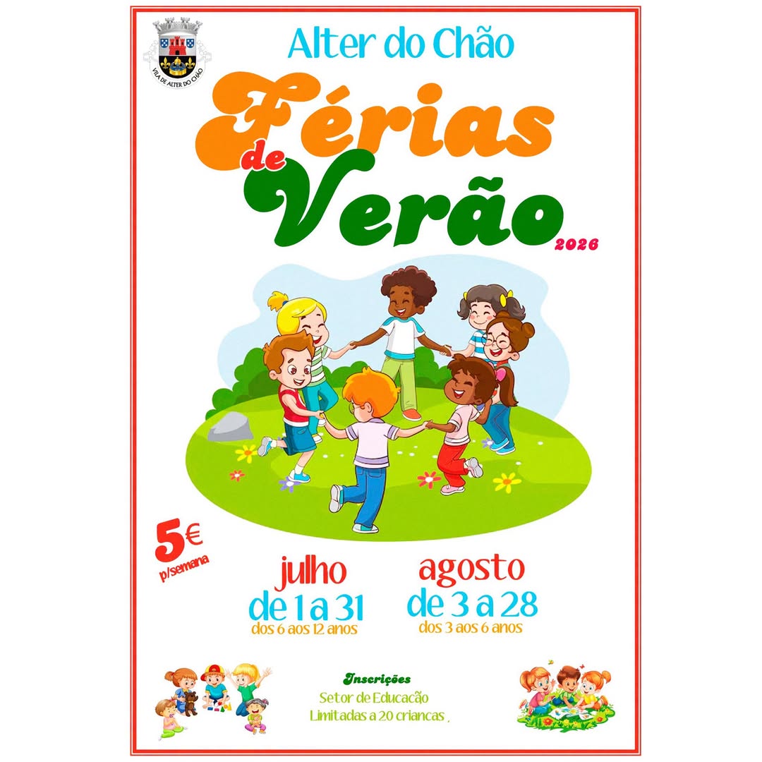 𝗙𝗲́𝗿𝗶𝗮𝘀 𝗱𝗲 𝗩𝗲𝗿𝗮̃𝗼 𝟮𝟬𝟮𝟲
A Câmara Municipal de Alter do Chão promove, uma vez mais…