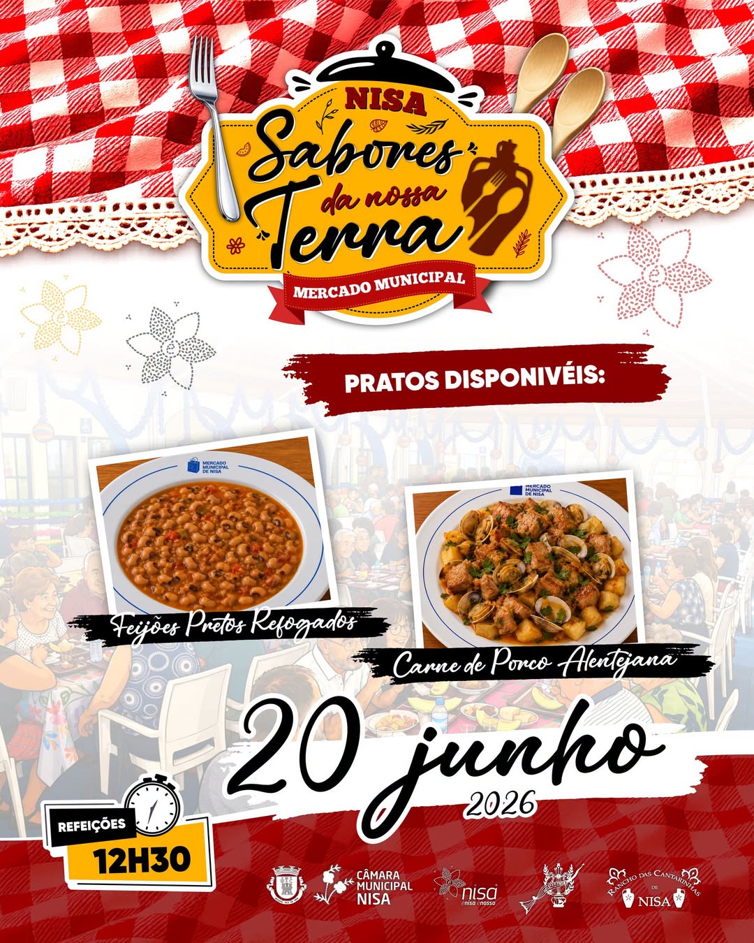 Este sábado há “Sabores da Nossa Terra” no Mercado Municipal de Nisa! 

𝐍𝐚̃𝐨 𝐞́ …