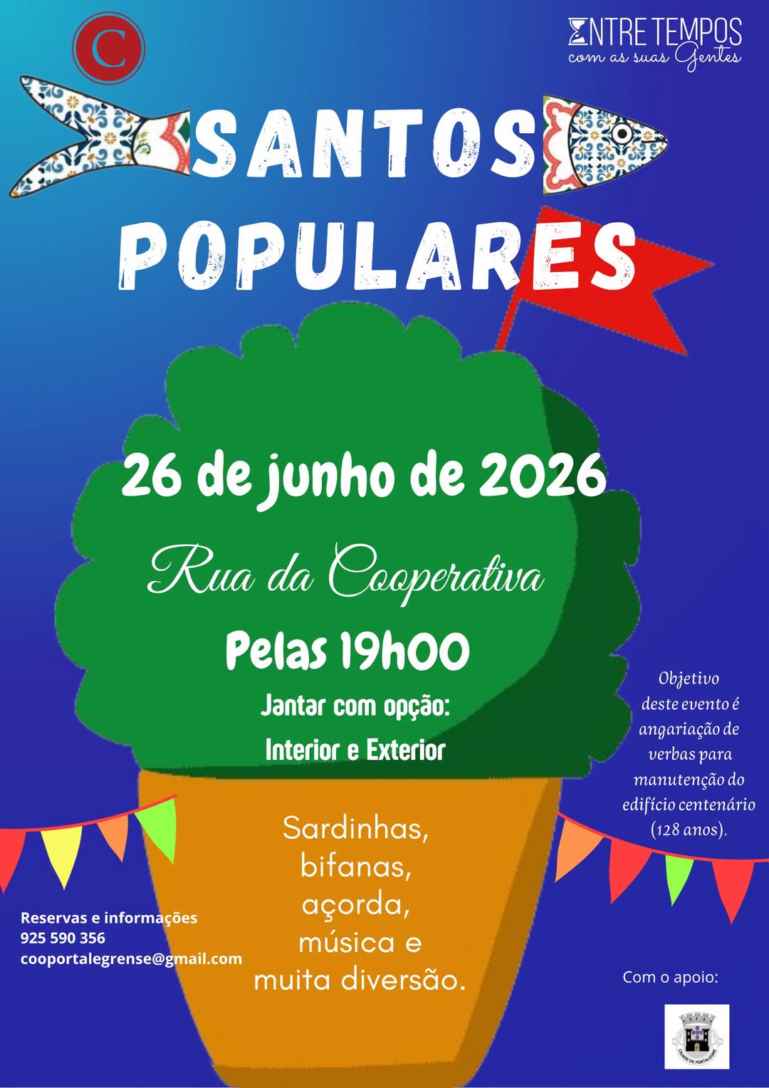 DIVULGAÇÃO DE ATIVIDADES A DECORRER NO CONCELHO 
Com o apoio do Município de Po…