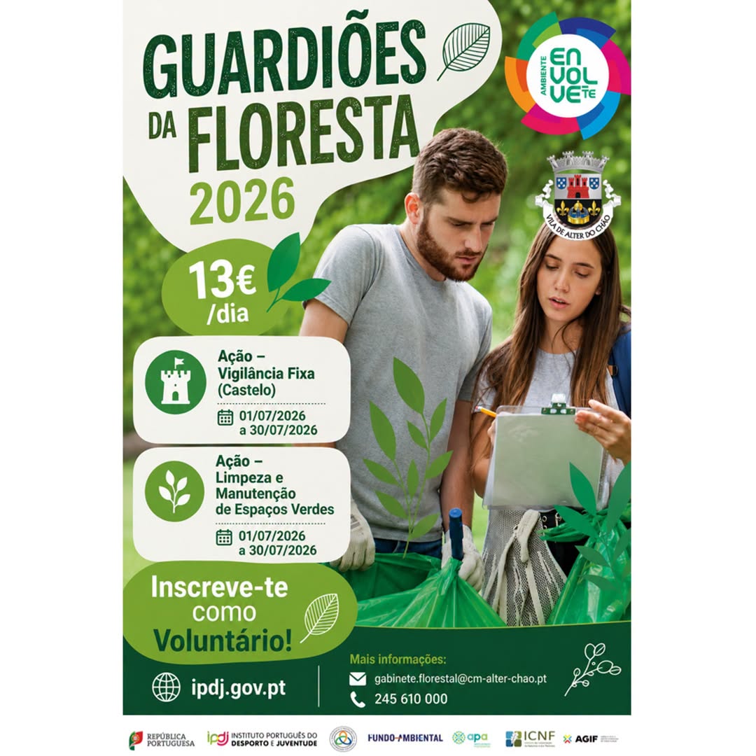 𝗩𝗼𝗹𝘂𝗻𝘁𝗮𝗿𝗶𝗮𝗱𝗼 𝗝𝗼𝘃𝗲𝗺 𝗽𝗮𝗿𝗮 𝗮 𝗡𝗮𝘁𝘂𝗿𝗲𝘇𝗮 𝗲 𝗙𝗹𝗼𝗿𝗲𝘀𝘁𝗮𝘀 – 𝗚𝘂𝗮𝗿𝗱𝗶𝗼̃𝗲𝘀 𝗱𝗮 𝗙𝗹𝗼𝗿𝗲𝘀𝘁𝗮 𝟮𝟬𝟮𝟲.
E…