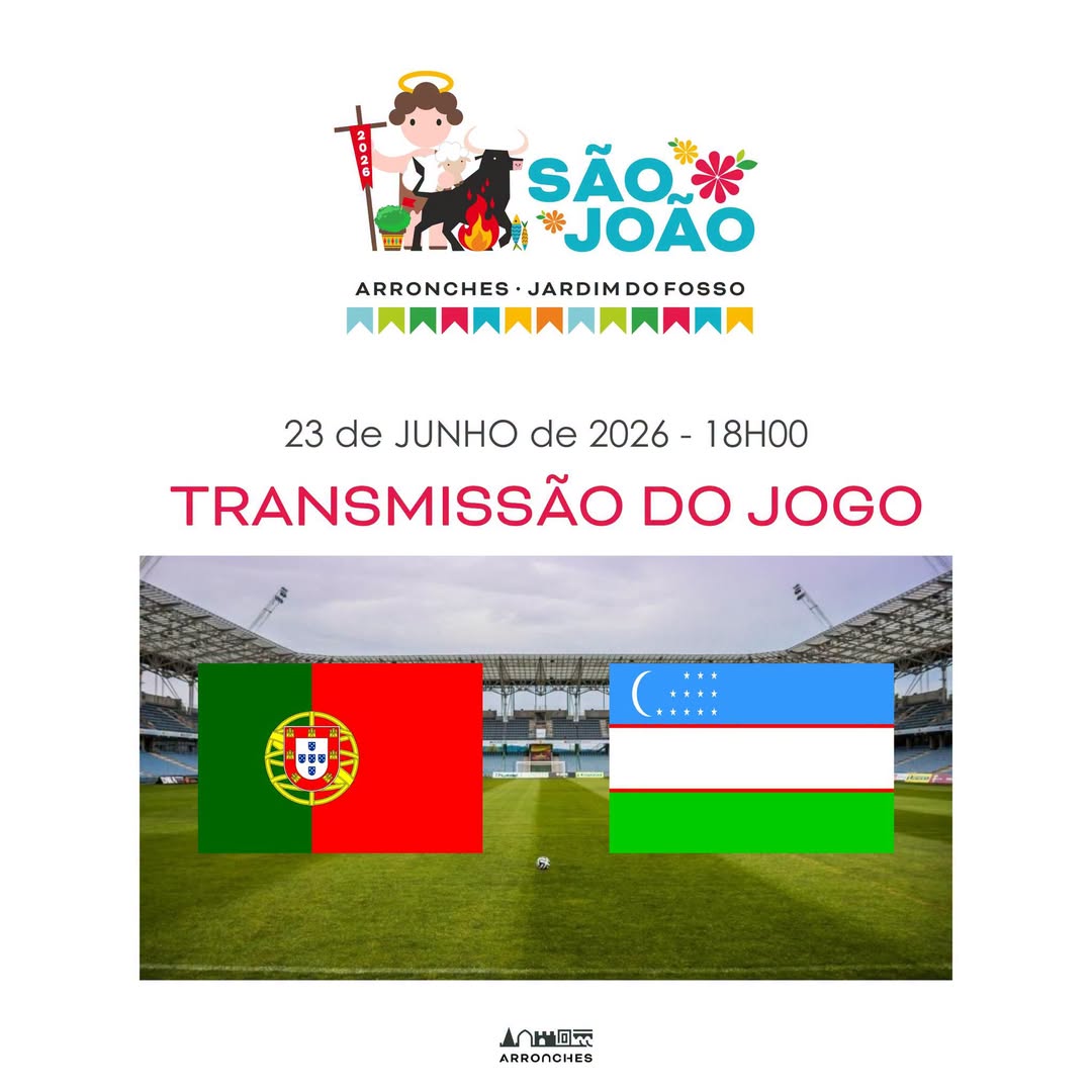 TRANSMISSÃO DO JOGO PORTUGAL X UZBEQUISTÃO NO JARDIM DO FOSSO

Nesta terça-feira…