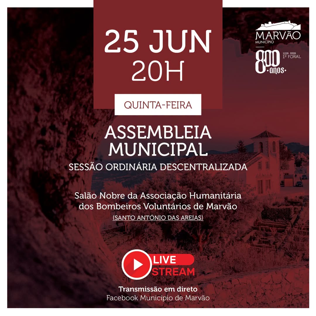 Assembleia Municipal | Sessão Ordinária Descentralizada
 25 de junho (quinta-fe…