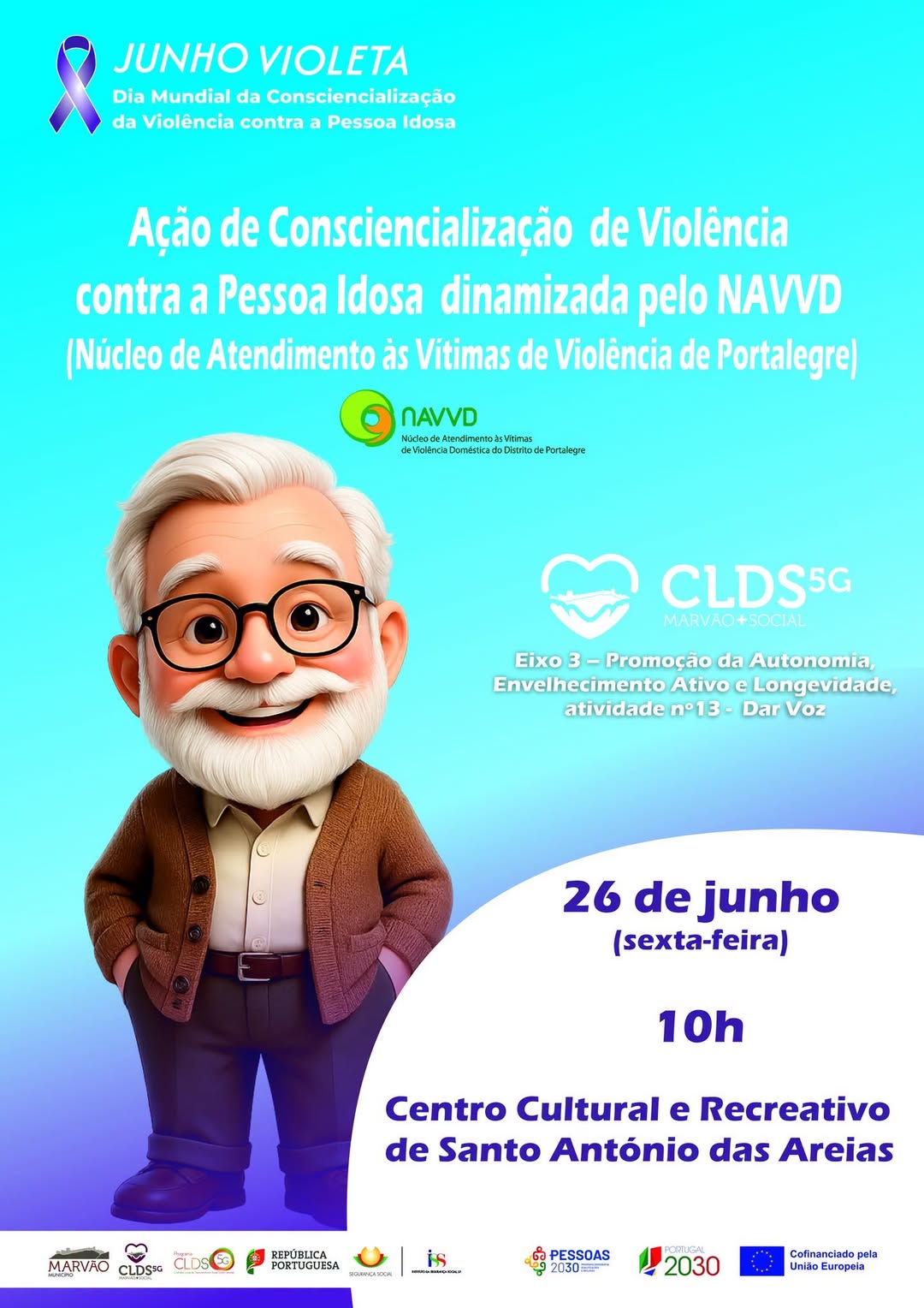 Ação de consciencialização sobre violência contra a pessoa idosa, promovida pel…
