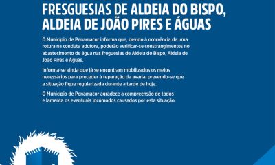 AVISO: Interrupção temporária do abastecimento de água nas freguesias de Aldeia …
