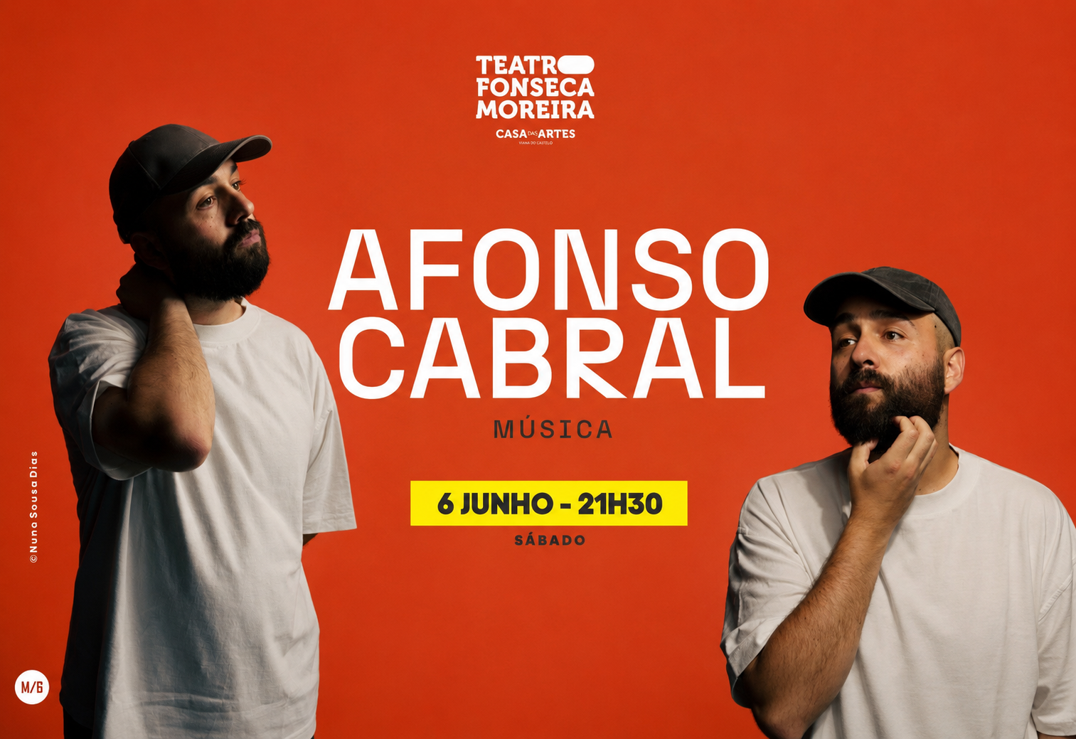 Afonso Cabral leva repertório a solo ao Teatro Fonseca Moreira