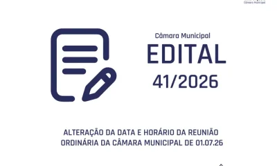 Alteração do Horário e Data da Reunião Ordinária da Câmara Municipal de Vila Vi…