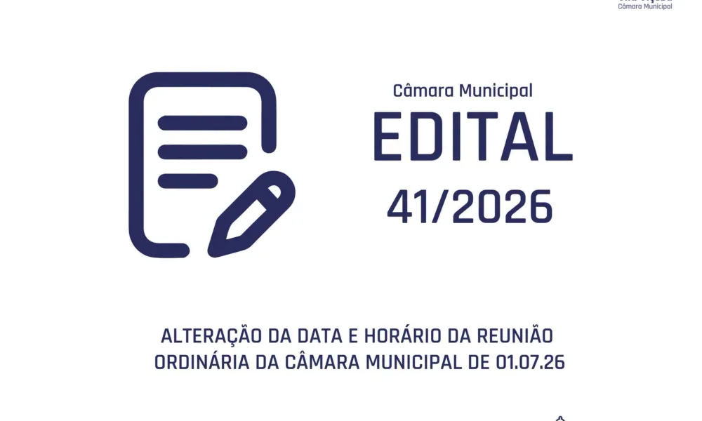Alteração do Horário e Data da Reunião Ordinária da Câmara Municipal de Vila Vi…