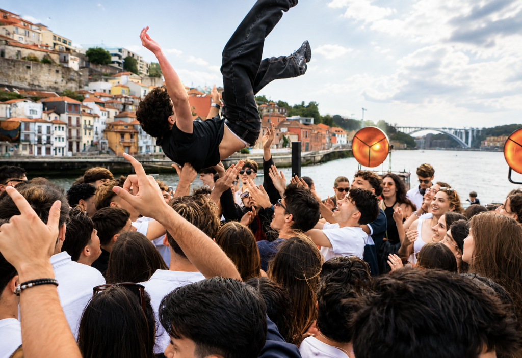 Alunos finalistas de Paredes celebram no Douro o fim do ensino secundário