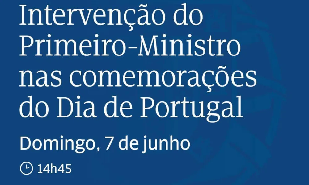 Assista à transmissão em direto da Intervenção do Primeiro-Ministro nas Comemora…