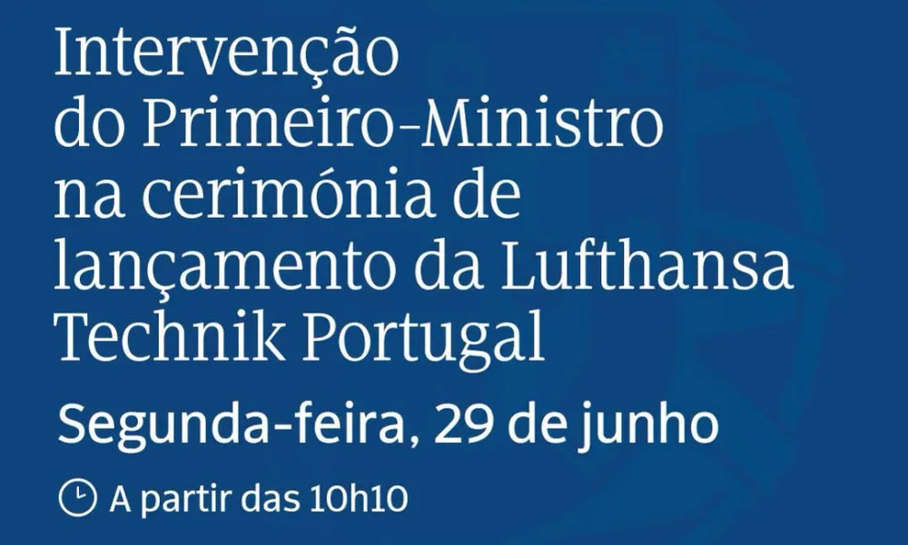 Assista à transmissão em direto da intervenção do Primeiro-Ministro na cerimónia…