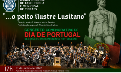 Banda Marcial de Tarouquela assinala Dia de Portugal com concerto temático em Cinfães