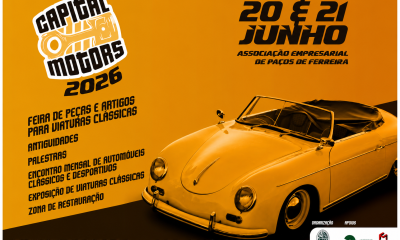 Capital Motors 2026 regressa a Paços de Ferreira com feira de automobilia, clássicos e exposição de viaturas