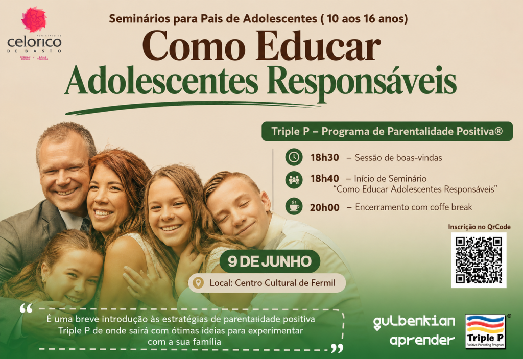 Celorico de Basto promove seminário para ajudar famílias a educar adolescentes responsáveis