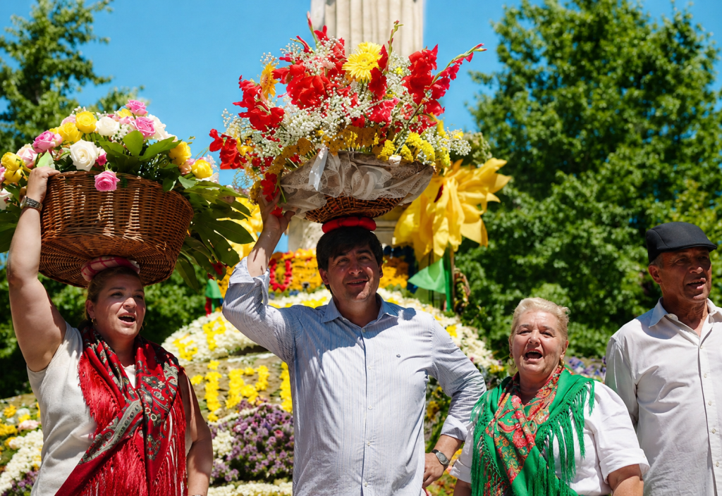 Cortejo das Flores enche Felgueiras de cor e tradição no encerramento das Festas de São Pedro