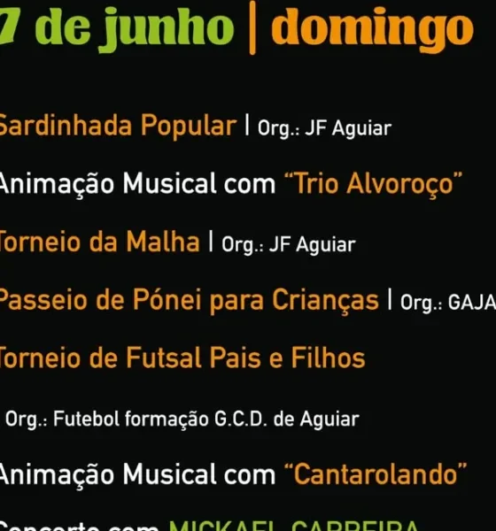 E no domingo, na Festa da Primavera… 

Sardinhada Popular 

E a fechar o dia….