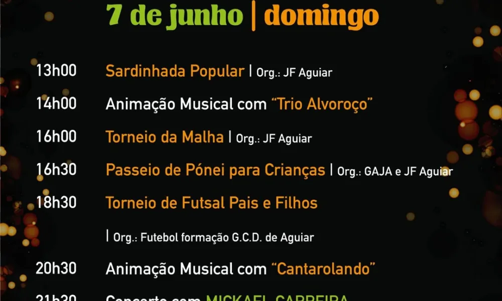 E no domingo, na Festa da Primavera… 

Sardinhada Popular 

E a fechar o dia….