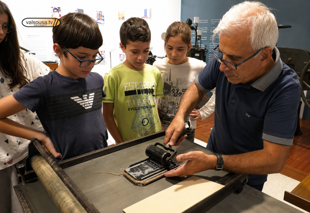 Famílias convidadas a descobrir os segredos da impressão tradicional em oficina no Núcleo de Imprensa de Lousada