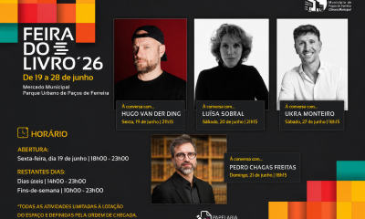 Feira do Livro regressa a Paços de Ferreira com Pedro Chagas Freitas, Luísa Sobral e Hugo van der Ding