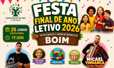 Festa de final de ano letivo junta comunidade escolar de Boim numa tarde de animação e convívio