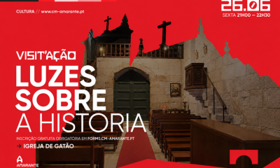 Frescos da Igreja de Gatão revelam séculos de arte em visita noturna guiada