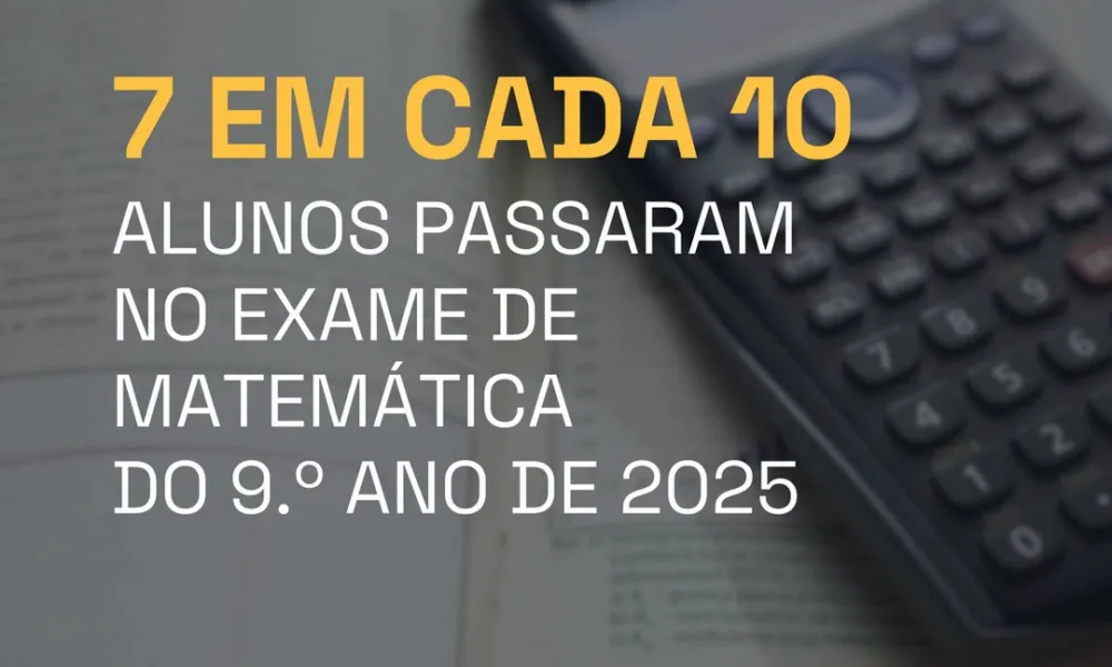 Hoje realizam-se os exames de Matemática do 9.º ano.

No ano passado, 69% dos al…